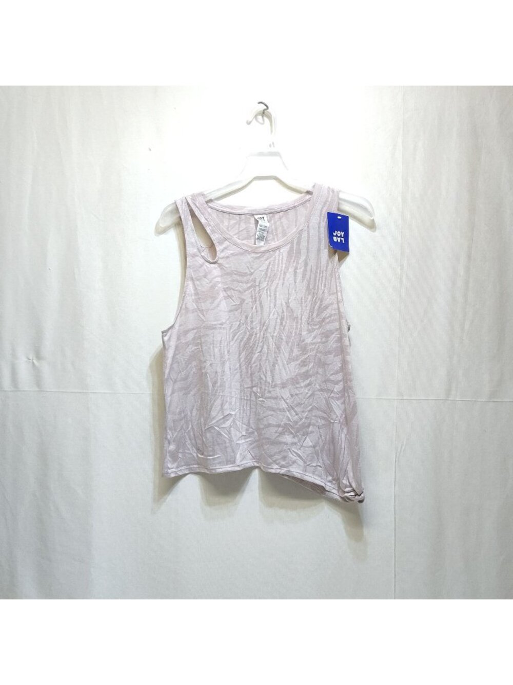 JoyLab Side-Tie Basic Tank Top Small Lilac Marble Sleeveless Asymmetrical Hem